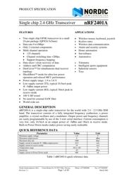 NRF2401AG Datenblatt PDF