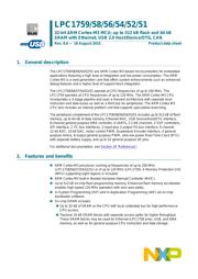 LPC1759FBD80 Datenblatt PDF