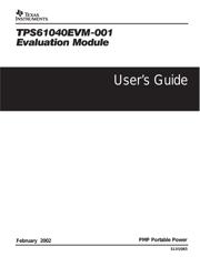 TPS61040EVM-001 数据规格书 1