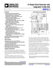 AD9516-4/PCBZ 数据规格书 1