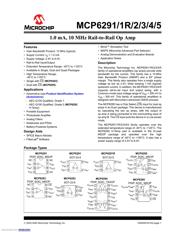 MCP6292-E/SN 数据规格书 1