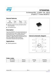 STS5NF60L 数据规格书 1