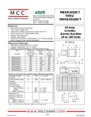 MBRB20100CT-TP 数据规格书 1