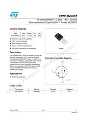 STW18NK80Z datasheet.datasheet_page 1