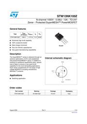 STW13NK100Z datasheet.datasheet_page 1