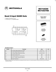 MC74AC00 数据规格书 1