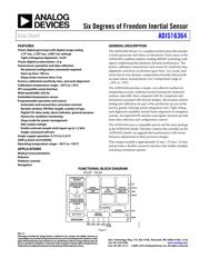 ADIS16364/PCBZ 数据规格书 1