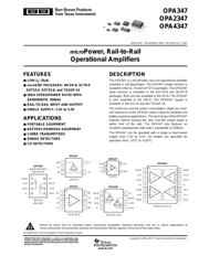 OPA2347EA/250G4 数据规格书 1