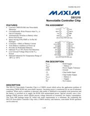 DS1210+ datasheet.datasheet_page 1