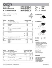 IXTA15N50L2 数据规格书 1