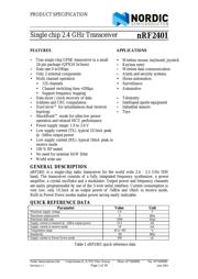 NRF2401G IC datasheet.datasheet_page 1