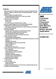 AT86RF233-ZU Datenblatt PDF