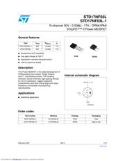 STD17NF03L 数据规格书 1