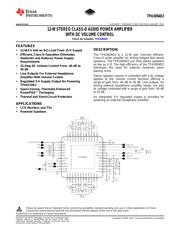 TPA3004D2PHPR Datenblatt PDF