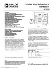 AD5228BUJZ10-RL7 Datenblatt PDF