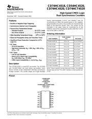 74HC4520D Datenblatt PDF