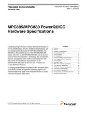 MPC885CVR133 数据规格书 1