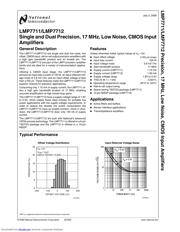 LMP7711MK/NOPB 数据规格书 1