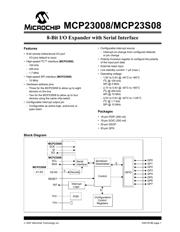 MCP23S08T-E/SS 数据规格书 1