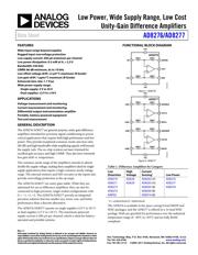 AD8276BRZ Datenblatt PDF