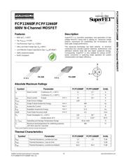 FCP11N60F Datenblatt PDF