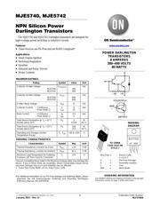 MJE5742G Datenblatt PDF