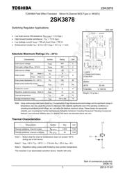 2SK3878(F,T) 数据规格书 1