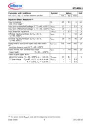 BTS409L1E3062ANTMA1 数据规格书 6