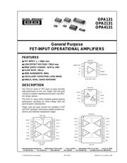 OPA2131 datasheet.datasheet_page 1