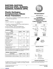 MJE802G Datenblatt PDF