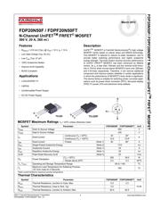 FDP20N50F 数据规格书 1