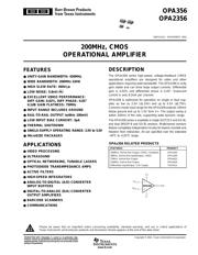 OPA356 Datenblatt PDF