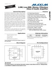 MAX9715ETE 数据规格书 1