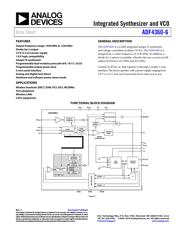 ADF4360-6BCPZ 数据规格书 1