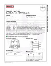 74ACT125PC Datenblatt PDF