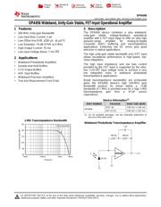 OPA656 Datenblatt PDF