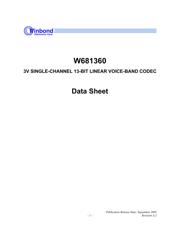 W681360YG datasheet.datasheet_page 1