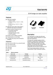 TDA7391PDU Datenblatt PDF
