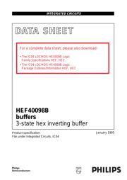 HEF40098BD 数据规格书 1