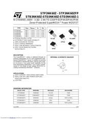 STD3NK60ZFP 数据规格书 1