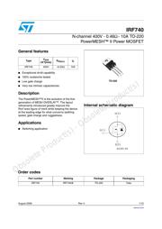 IRF740 datasheet.datasheet_page 1