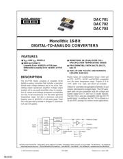 DAC701BH 数据规格书 1