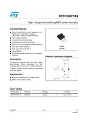 STB13007DT4 datasheet.datasheet_page 1