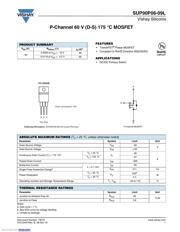 SUP90P06-09L-E3 Datenblatt PDF