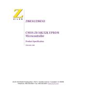 Z86E6316FSG datasheet.datasheet_page 1