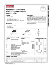 FCPF7N60T 数据规格书 1