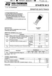 BTB08-600SRG 数据规格书 1
