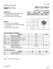 IRF7351TRPBF Datenblatt PDF