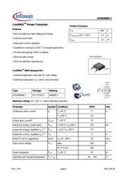 SPD04N80C3XT 数据规格书 1