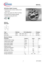 BCR 142W H6327 数据规格书 1